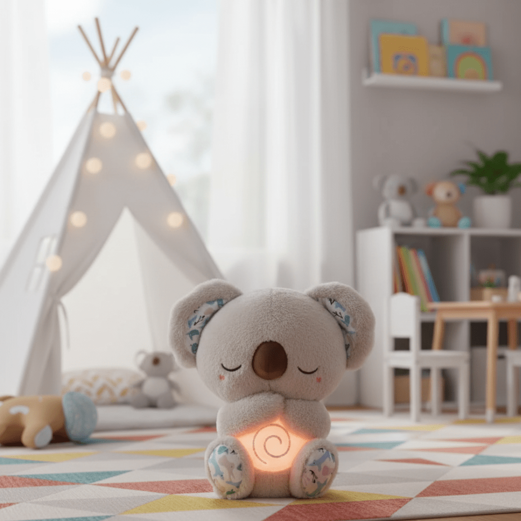 CalmNest Koala Comfort Plush with Gentle Breathing Motion and Soothing Heartbeat Sounds