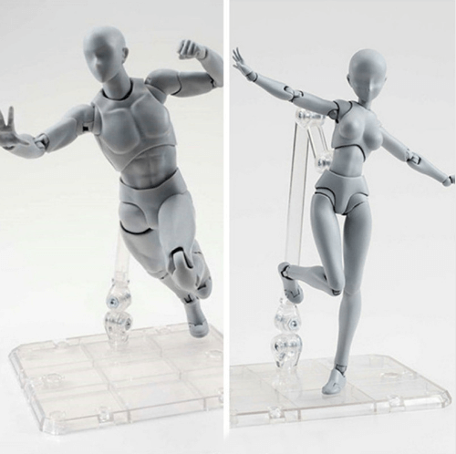 Articulated Drawing Mannequin Figure Set for Artists Learning Pose and Body Anatomy