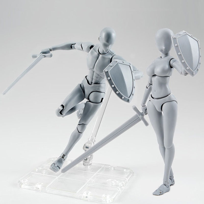 Articulated Drawing Mannequin Figure Set for Artists Learning Pose and Body Anatomy