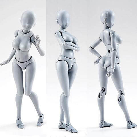 Articulated Drawing Mannequin Figure Set for Artists Learning Pose and Body Anatomy