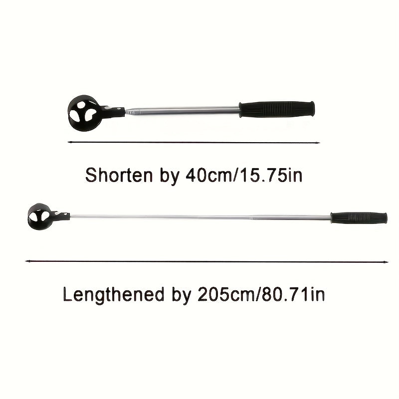 Telescopic Golf Ball Retriever in Stainless Steel with Ball Catching Head, Extendable Pick Up Tool