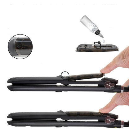 Ceramic Hair Steam Straightener with Tourmaline Plates and LED Temperature Display