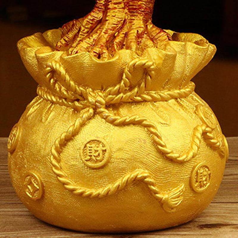 Citrine Money Tree Gemstone Ornament for Feng Shui Home and Office Decor Gifting
