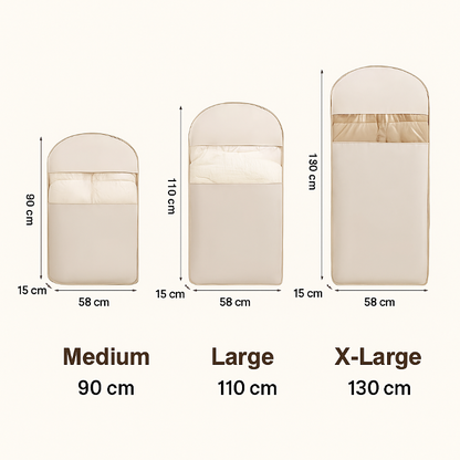 Hanging Garment Storage Bag with Automatic Compression, No Vacuum Pump Required Ever