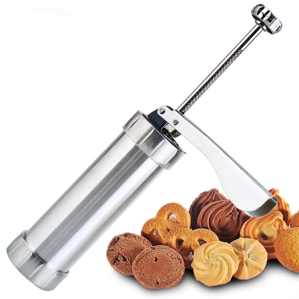 Cookie Press with Interchangeable Patterns for Quick and Easy Holiday Cookie Baking