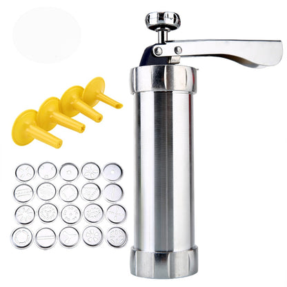Cookie Press with Interchangeable Patterns for Quick and Easy Holiday Cookie Baking