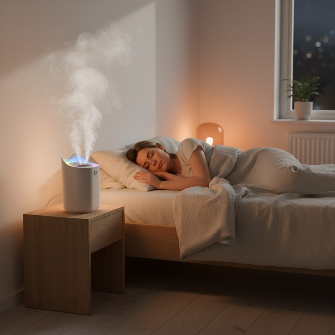 Ultrasonic Cool Mist Humidifier with Large Water Tank for Quiet Bedroom & Nursery Comfort