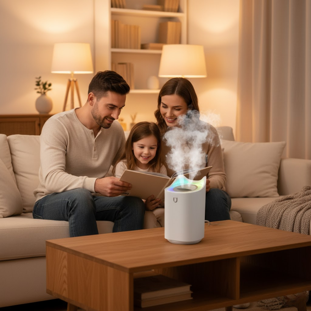 Ultrasonic Cool Mist Humidifier with Large Water Tank for Quiet Bedroom & Nursery Comfort