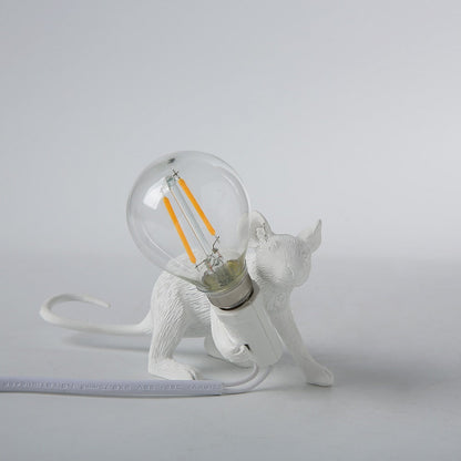 Cute Mouse Table Lamp with Realistic Resin Finish for Playful Room Decor Accents