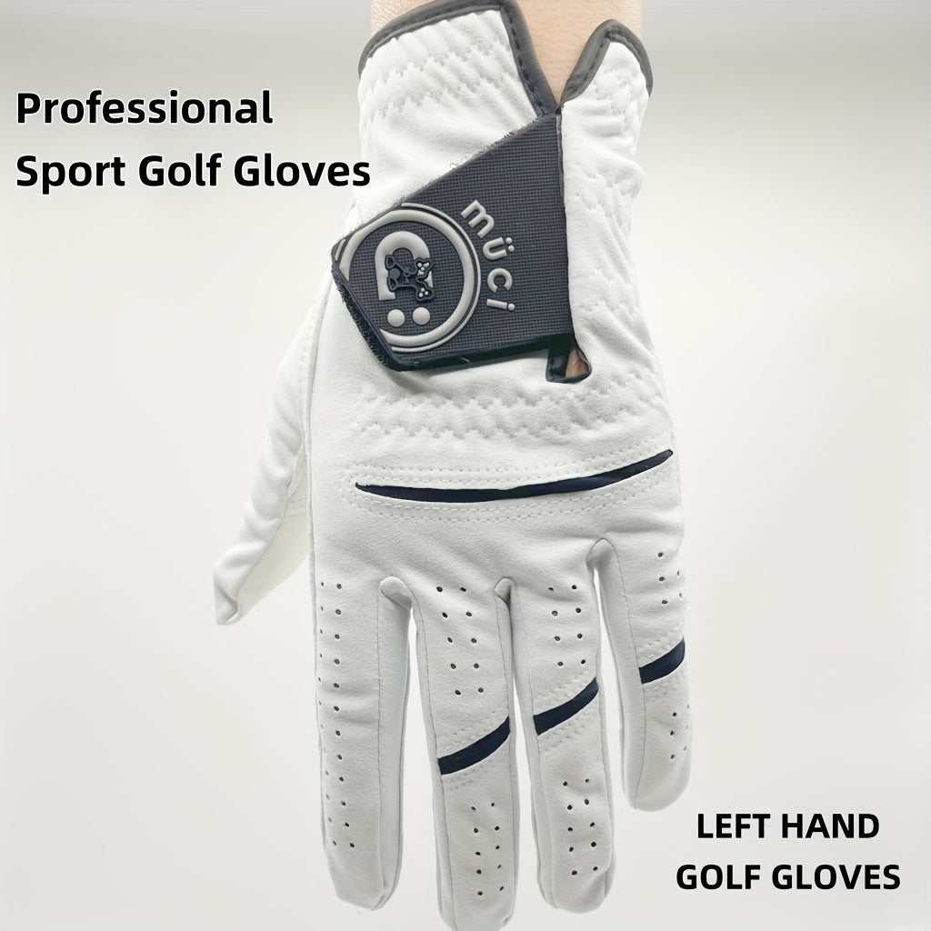 Left Hand Golf Glove in Soft Sheepskin Leather with Anti Slip Grip and Breathable Comfortable Fit