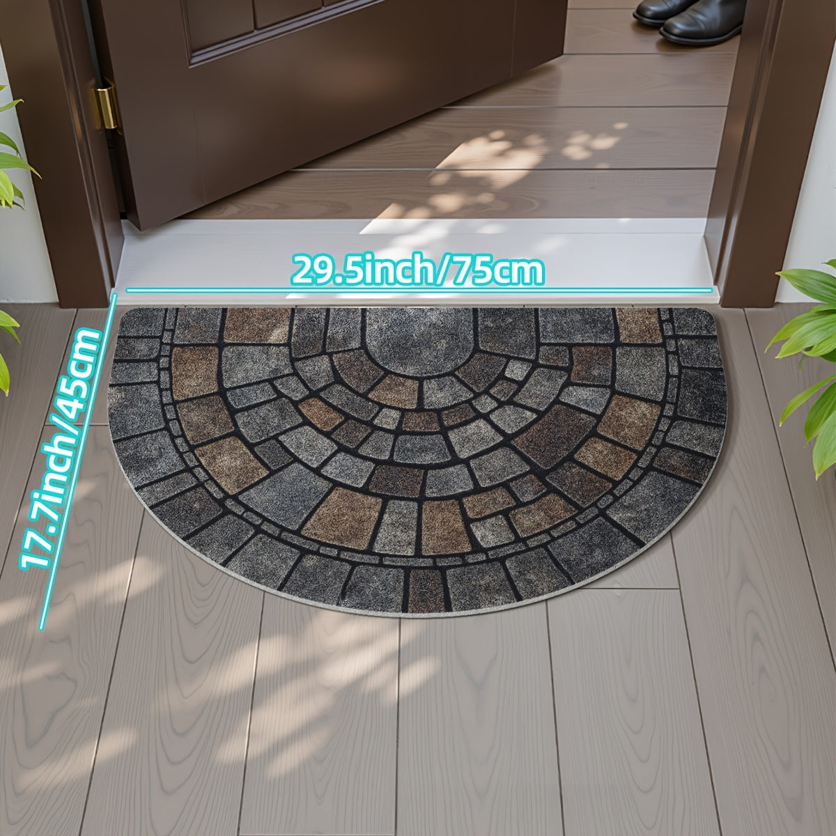 Semi-Circle Mosaic Door Mat