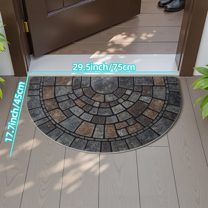 Semi-Circle Mosaic Door Mat