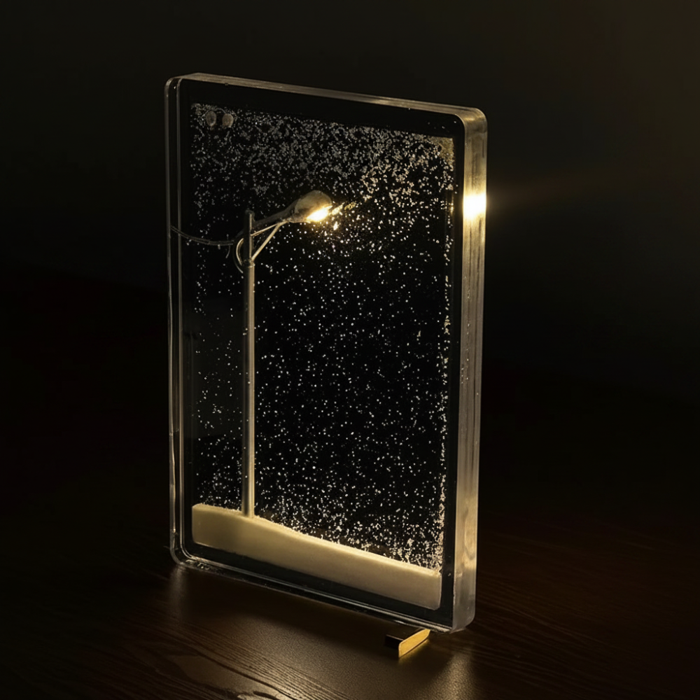 Snowfall Lamp - Magical LED Ambient Mood Lighting, Decorative Winter Night Light