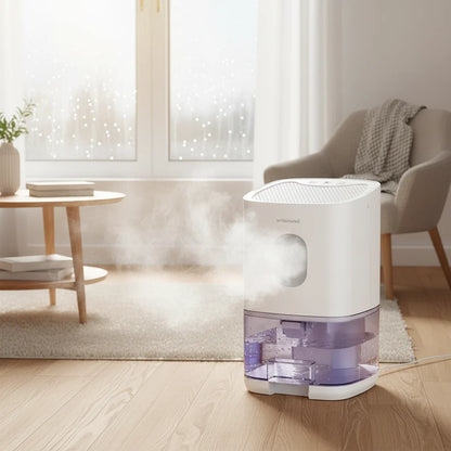 Compact Portable Home Dehumidifier with Quiet Operation & EU/US Plug Options Included