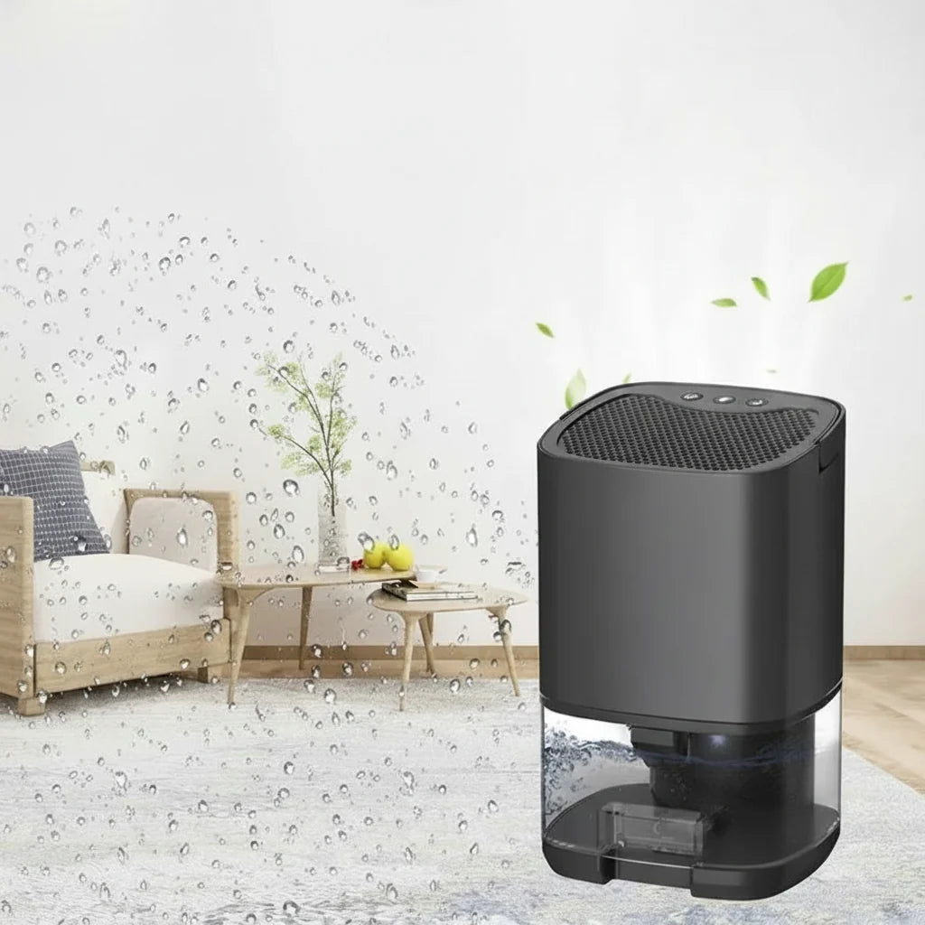 Compact Portable Home Dehumidifier with Quiet Operation & EU/US Plug Options Included