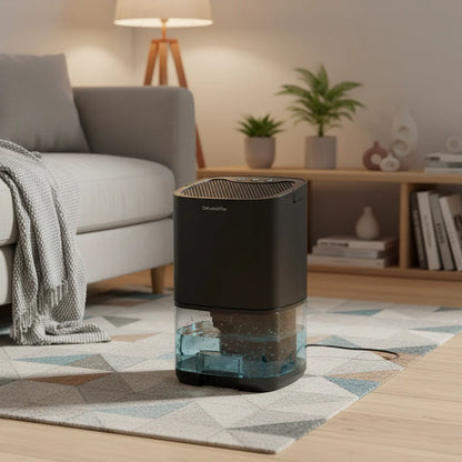 Compact Portable Home Dehumidifier with Quiet Operation & EU/US Plug Options Included