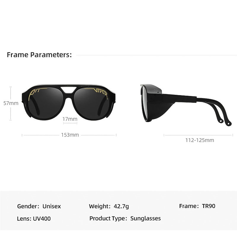 Windproof UV400 Motorcycle Sunglasses with Lightweight TR90 Frame, TAC Lenses and Helmet Fit