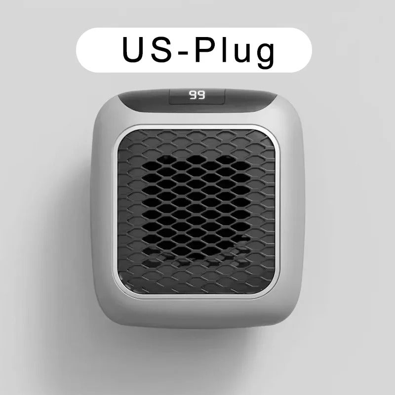 800W Wall Mounted Mini Electric Heater with Wireless Remote LED Display and 12 Hour Timer Ceramic