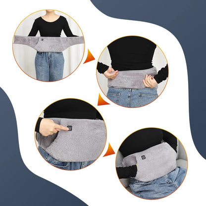 Electric Heating Belt with USB Power, Adjustable Heat Settings and Hand Warmer Pocket