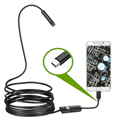 Type-C Borescope Inspection Camera with HD Video, WiFi and Waterproof Probe Design