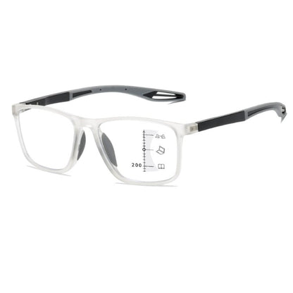 Ultra Light Anti Blue Light Progressive Reading Glasses, 17 g Frame with Scratch Resistant Lenses