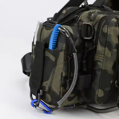 Convertible Fishing Pack with Rod Holders and Drink Holder, 5-Rod Capacity Design