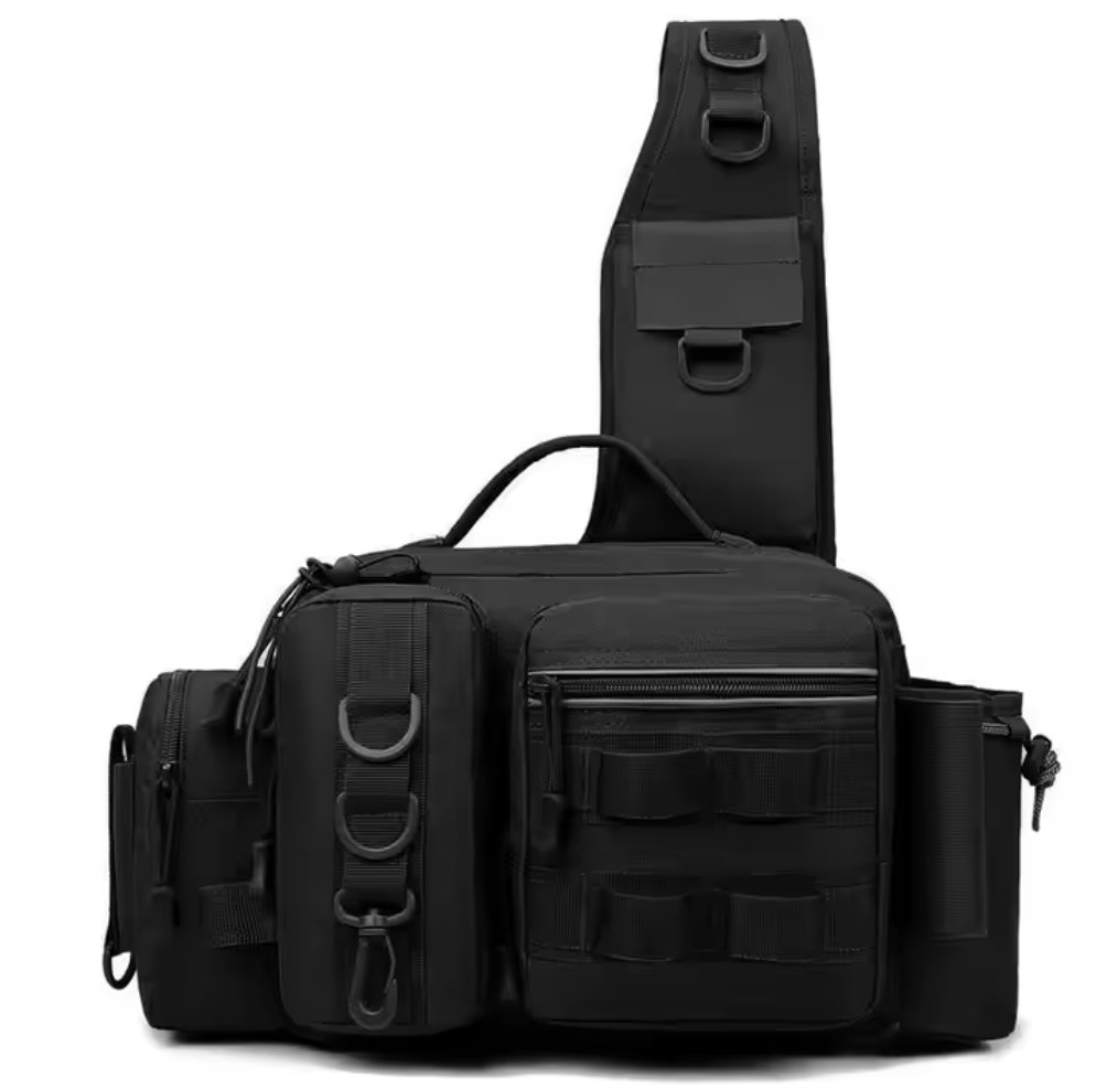 Convertible Fishing Pack with Rod Holders and Drink Holder, 5-Rod Capacity Design