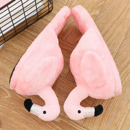 Cozy Flamingo House Shoes for Women with Flexible, Bendable Comfort Sole Styling