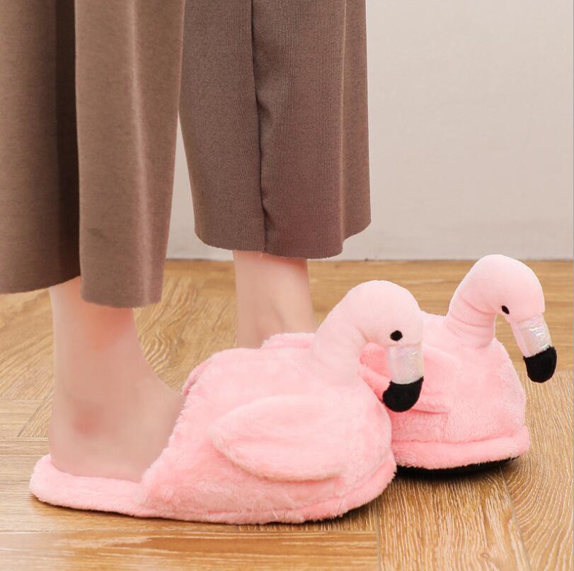Cozy Flamingo House Shoes for Women with Flexible, Bendable Comfort Sole Styling