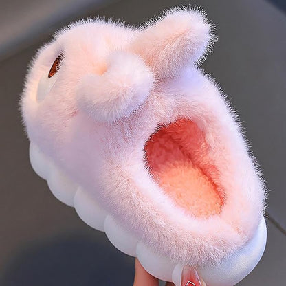 Bunny Slippers for Kids - Soft Plush Warm House Shoes, Non-Slip Sole, Slip-On Style