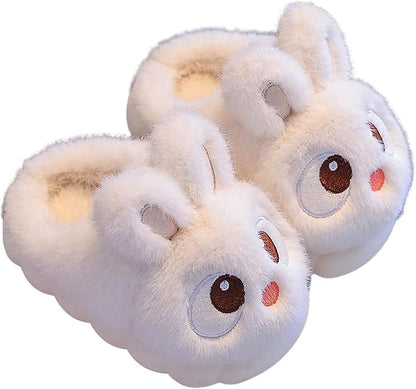 Bunny Slippers for Kids - Soft Plush Warm House Shoes, Non-Slip Sole, Slip-On Style