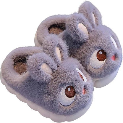 Bunny Slippers for Kids - Soft Plush Warm House Shoes, Non-Slip Sole, Slip-On Style