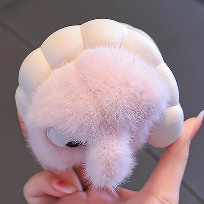 Bunny Slippers for Kids - Soft Plush Warm House Shoes, Non-Slip Sole, Slip-On Style
