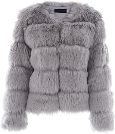 Fluffy Faux Fur Winter Jacket for Women - Soft, Chunky Fleece Style, Warm Winter Coat