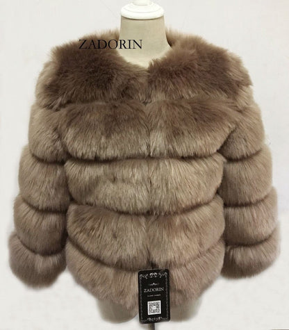 Fluffy Faux Fur Winter Jacket for Women - Soft, Chunky Fleece Style, Warm Winter Coat