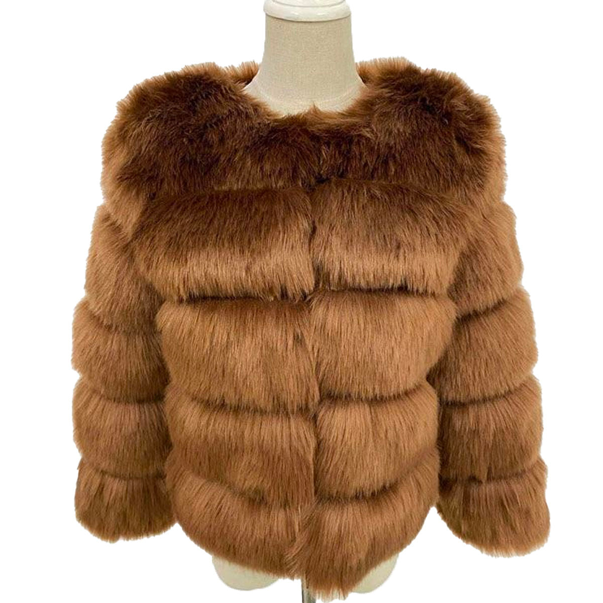 Fluffy Faux Fur Winter Jacket for Women - Soft, Chunky Fleece Style, Warm Winter Coat