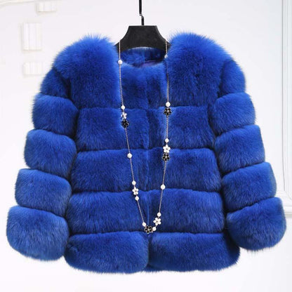 Fluffy Faux Fur Winter Jacket for Women - Soft, Chunky Fleece Style, Warm Winter Coat