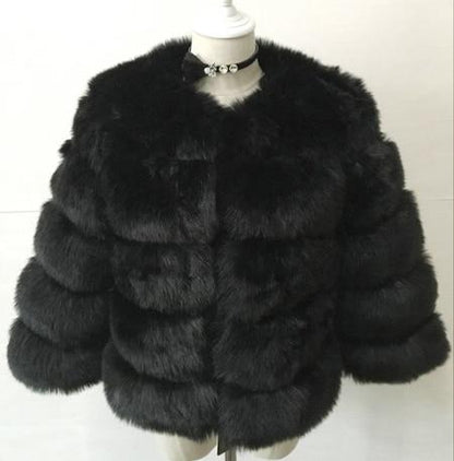 Fluffy Faux Fur Winter Jacket for Women - Soft, Chunky Fleece Style, Warm Winter Coat
