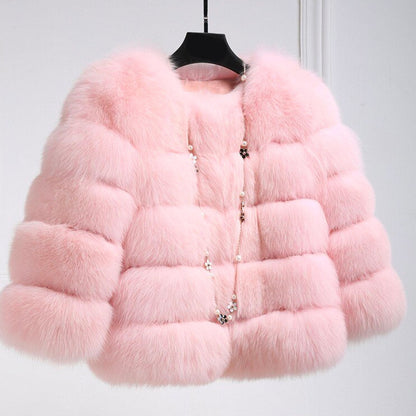 Fluffy Faux Fur Winter Jacket for Women - Soft, Chunky Fleece Style, Warm Winter Coat