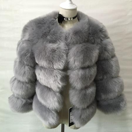 Fluffy Faux Fur Winter Jacket for Women - Soft, Chunky Fleece Style, Warm Winter Coat