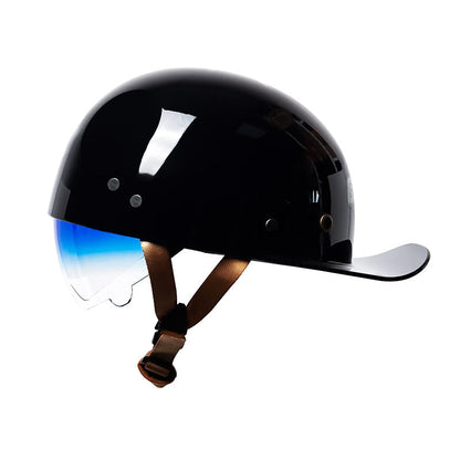 DOT Certified Baseball Style Motorcycle Half Helmet with ABS Shell, EPS Liner and Inner Sun Visor