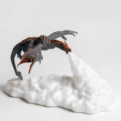 Dragon LED Flame Night Light - Rechargeable Cordless Fantasy Table Lamp for Halloween