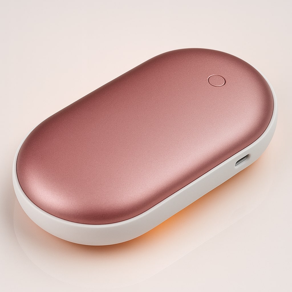 2-in-1 Rechargeable Hand Warmer & Portable Power Bank with 3 Heat Levels & USB Charging