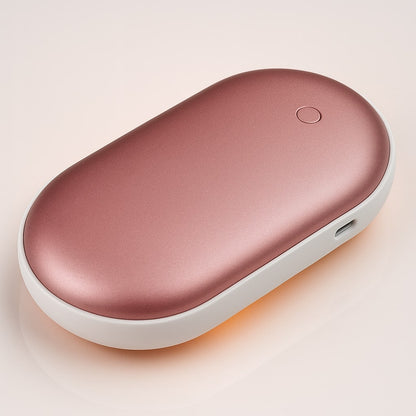 2-in-1 Rechargeable Hand Warmer & Portable Power Bank with 3 Heat Levels & USB Charging