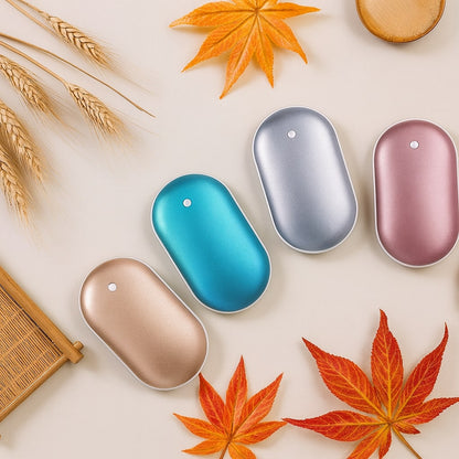 2-in-1 Rechargeable Hand Warmer & Portable Power Bank with 3 Heat Levels & USB Charging