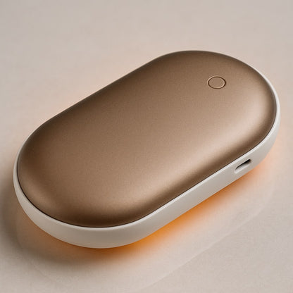 2-in-1 Rechargeable Hand Warmer & Portable Power Bank with 3 Heat Levels & USB Charging