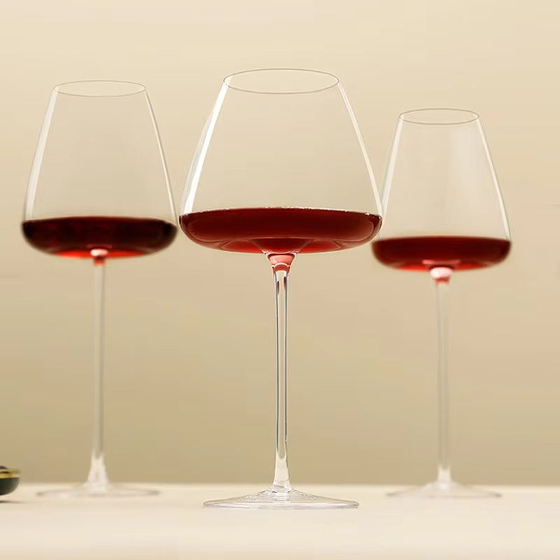 Handmade Crystal Wine and Champagne Glasses Set with Refined Elegant Table Design