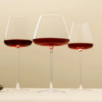 Handmade Crystal Wine and Champagne Glasses Set with Refined Elegant Table Design