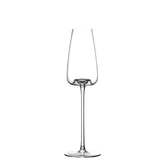 Handmade Crystal Wine and Champagne Glasses Set with Refined Elegant Table Design