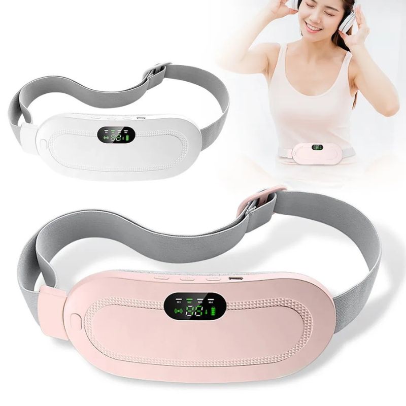 Rechargeable Warming Abdomen Belt for Period Pain Relief with Heat and Massage Modes
